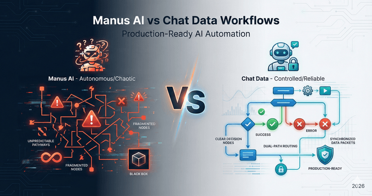 Chat Data Workflows as Manus AI Replacement 2026: Production-Ready AI Automation