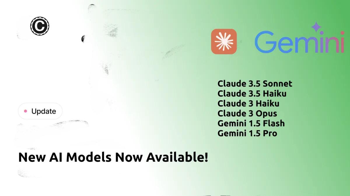 New AI Models Now Available!