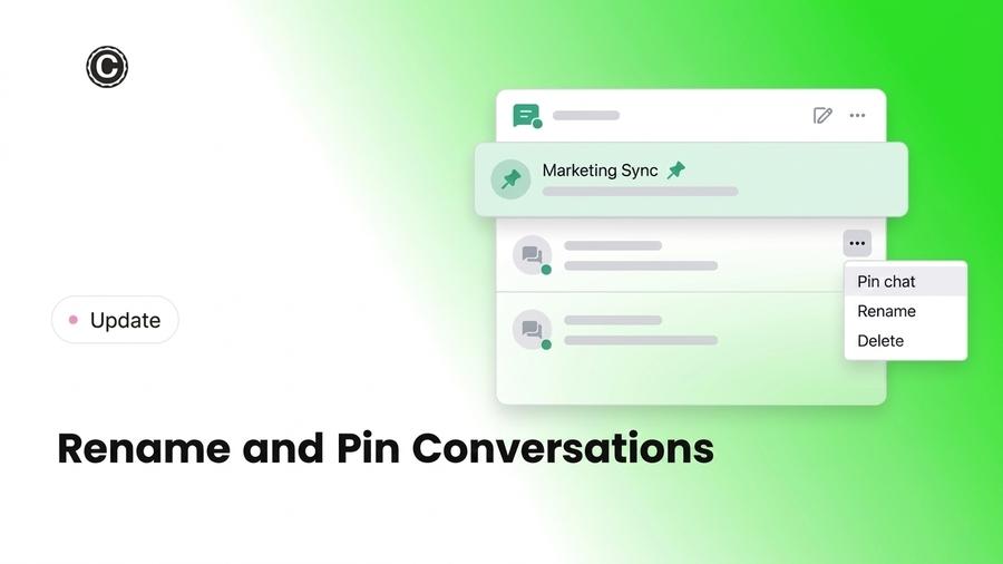 Rename and Pin Conversations
