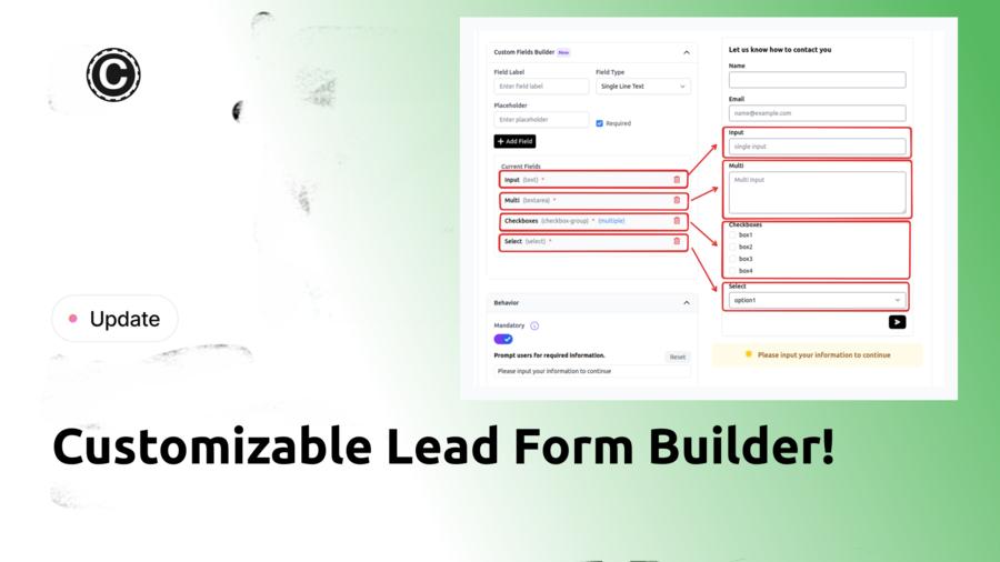 Customizable Lead Form Builder!