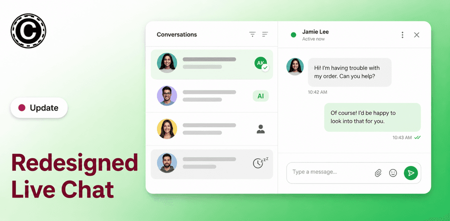 Redesigned Live Chat agent dashboard on Chat Data
