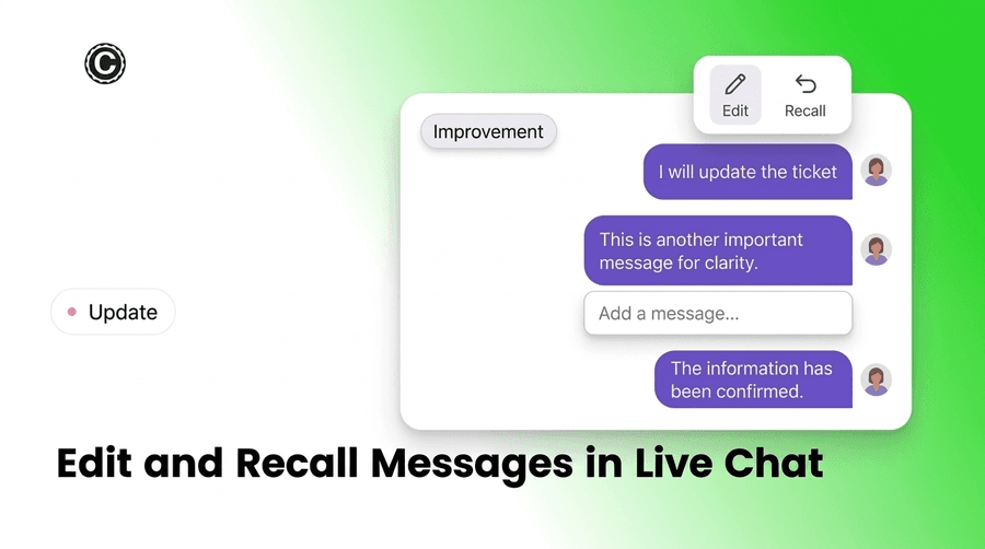 Edit and Recall Messages in Live Chat