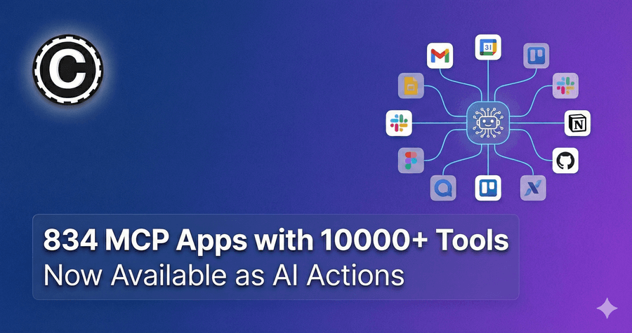 834 MCP Apps with 10,000+ Tools Now Available as AI Actions