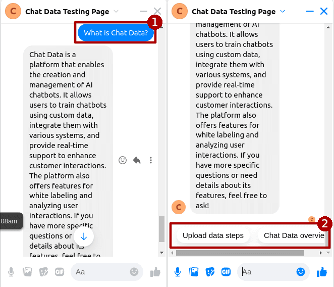 Messenger Dynamic Phrases