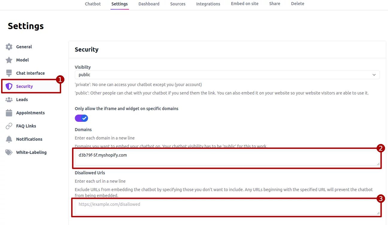 Shopify Store Domain Allowlist