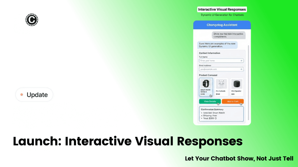 Launch: Interactive Visual Responses - Let Your Chatbot Show, Not Just Tell