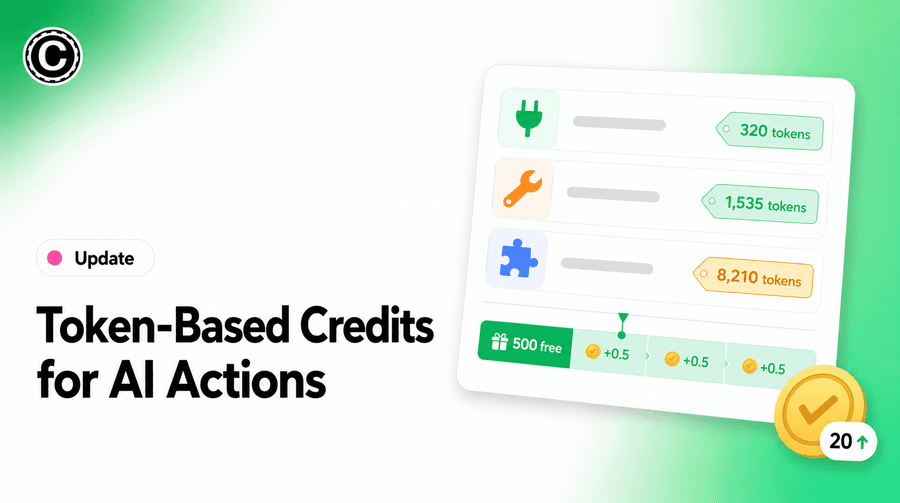 Token-Based Credits for AI Actions