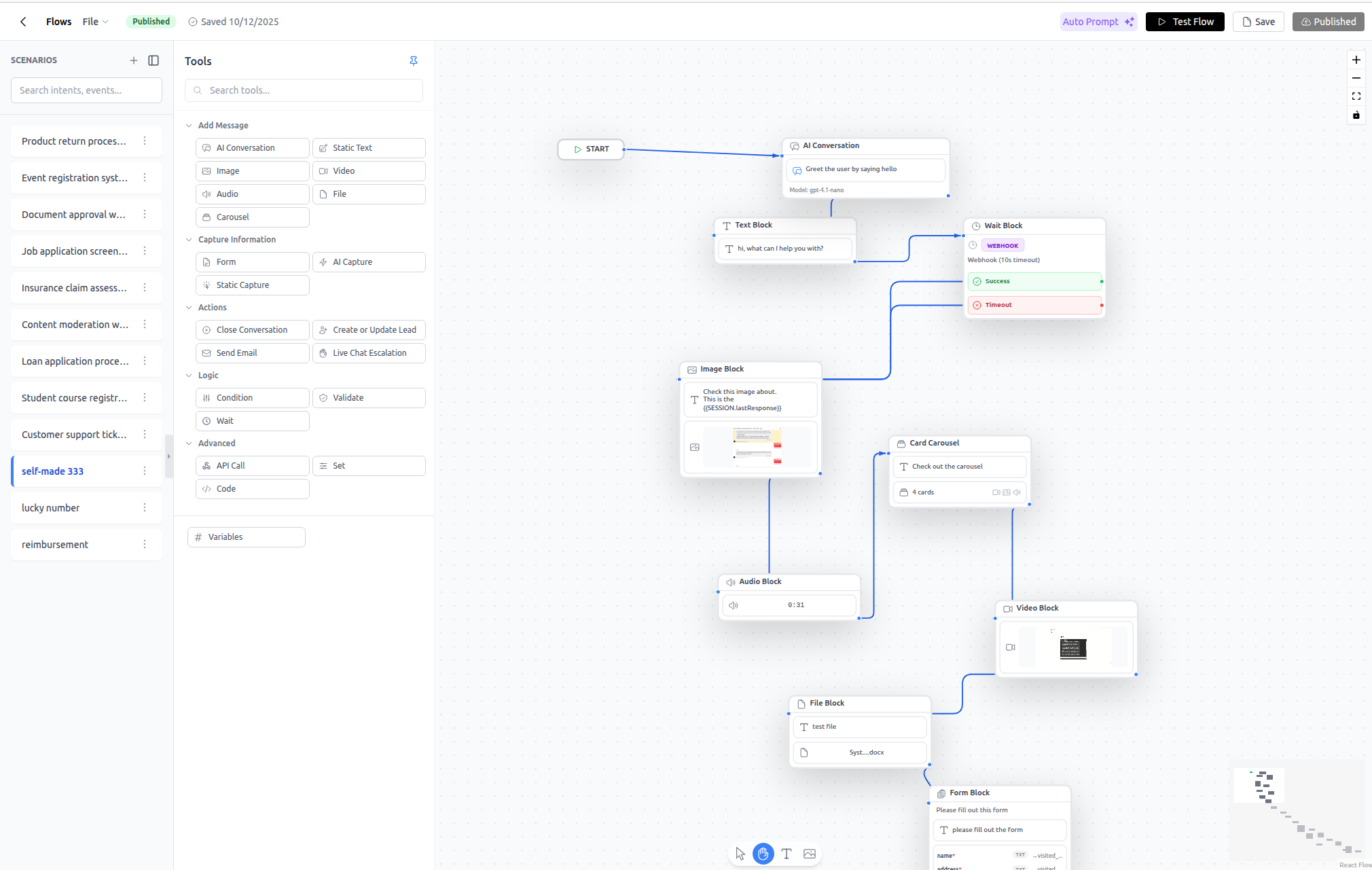 Workflow builder